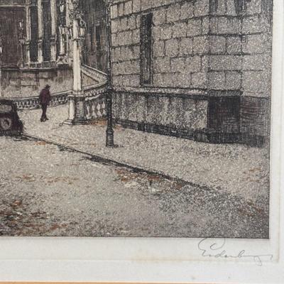 Framed Art - Etching of Univ. of Vienna