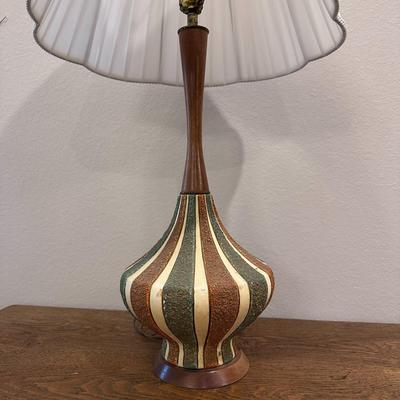 Lamp with Wood Accents and Shade
