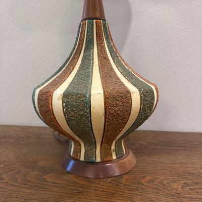 Lamp with Wood Accents and Shade