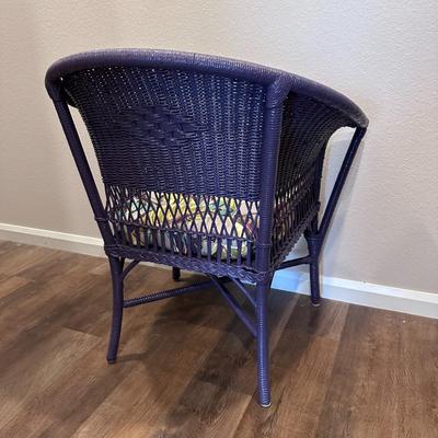Chair - Purple Curved Wicker