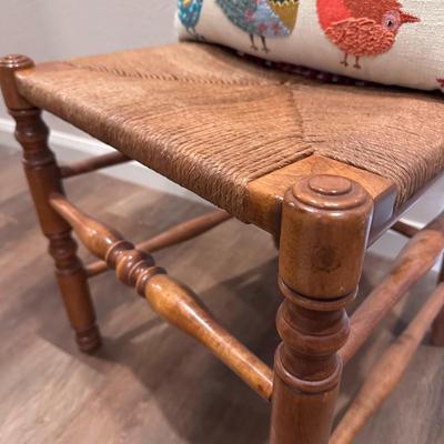 Ladderback Antique Chair with Pillow