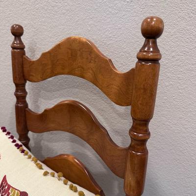 Ladderback Antique Chair with Pillow