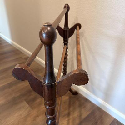 Antique Barley Twist Quilt Rack