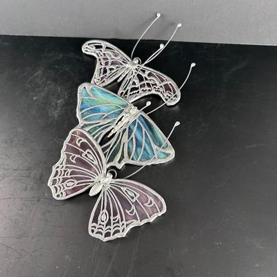Lot of 3 - Stained Glass Butterflies