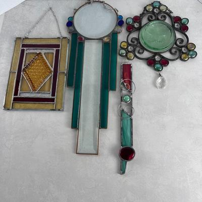 Lot of 4 - miscellaneous stained glass