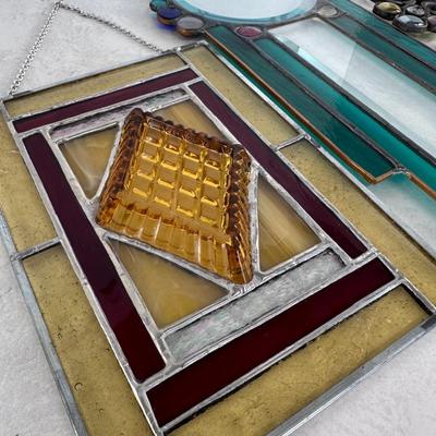 Lot of 4 - miscellaneous stained glass