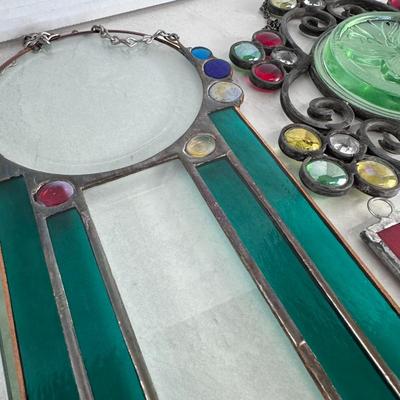 Lot of 4 - miscellaneous stained glass