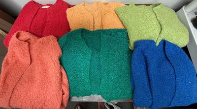 Vintage Handmade Cardigan Boucle Sweater Lot