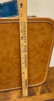 Vintage / Antique Tan or light Brown Leather Suitcase