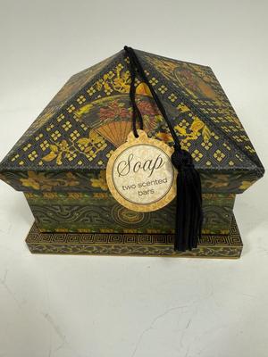Lavender Soap Bars in Gift Box by Punch Studios - box contains (2) 6 oz. bars