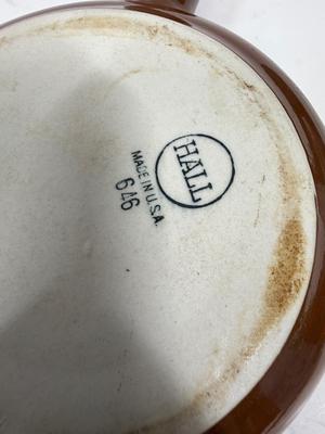 Pair Of Hall French Onion Soup Bowls With 1 Lid