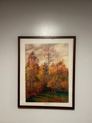 2 Impressionist Posters w/Wooden Frames - Degas & Camille Pissarro
