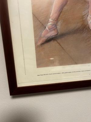 2 Impressionist Posters w/Wooden Frames - Degas & Camille Pissarro