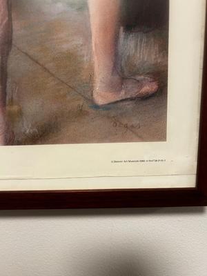 2 Impressionist Posters w/Wooden Frames - Degas & Camille Pissarro