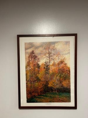 2 Impressionist Posters w/Wooden Frames - Degas & Camille Pissarro