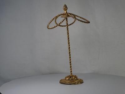 Ornate Gold countertop Towel Holder