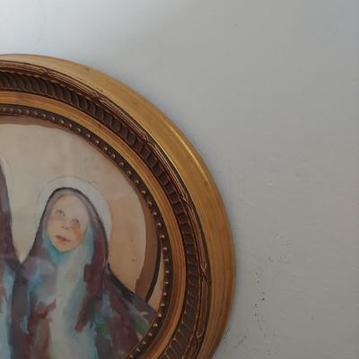 Three Original Religious Watercolor Portraits (PB-BBL)
