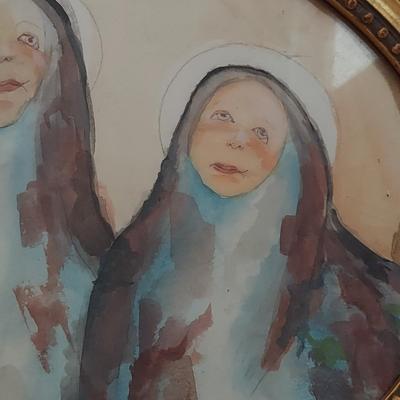 Three Original Religious Watercolor Portraits (PB-BBL)
