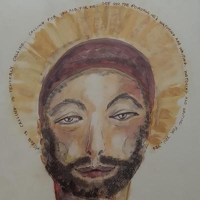 Three Original Religious Watercolor Portraits (PB-BBL)