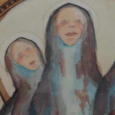 Three Original Religious Watercolor Portraits (PB-BBL)