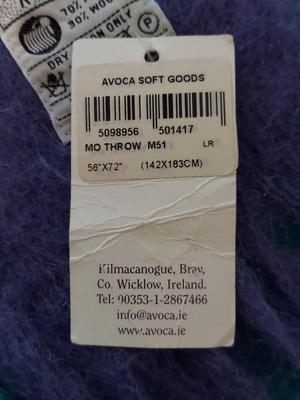 Avoca Mohair & Wool Irish Made Throw (PB-BBL)