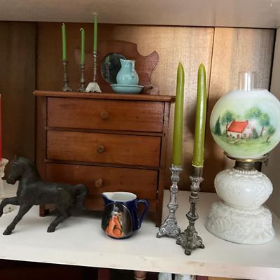 UBC1496 Large Lot of Figurines with Doll Furniture and miniatures