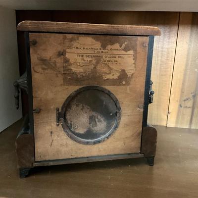 UBC1497 Antique Black Sessions Clock Co. Mantle clock