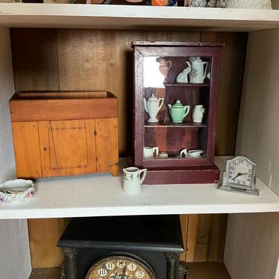 UBC1498 Lot of Antique Children's Doll Furniture and China