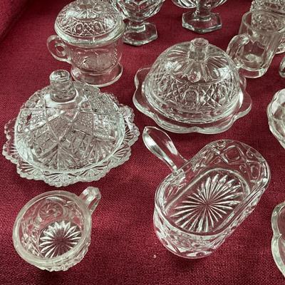 UBC1504 Large Lot of Vintage Children's Pressed Glass Lot