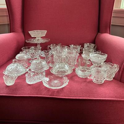 UBC1504 Large Lot of Vintage Children's Pressed Glass Lot