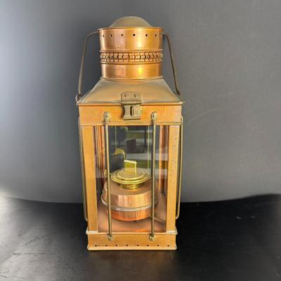 Antique Brass Hanging Ship Lantern