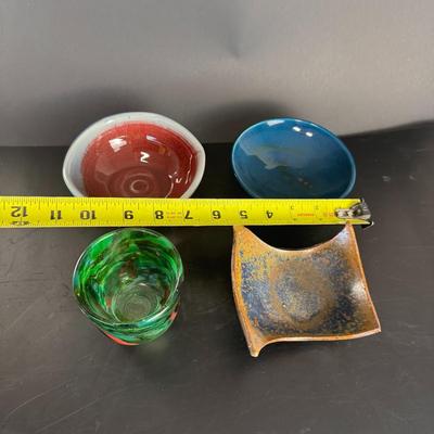Lot of 4 - Miscellaneous Pottery and Glass