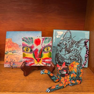 Lot of Art - Miscellaneous Cat Art