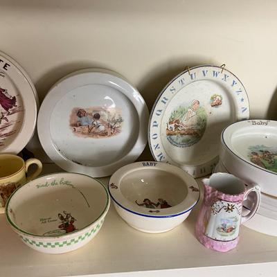 UBC1514 Lot of Vintage and Antique Donald Duck Warming Baby Plate and More