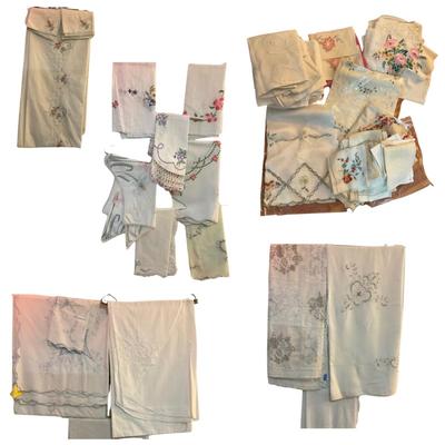 UBC1475 Lot of Antique Linens and Napkins