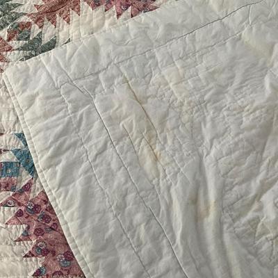 UBC1479 Vintage Star Blue and Pink Quilt