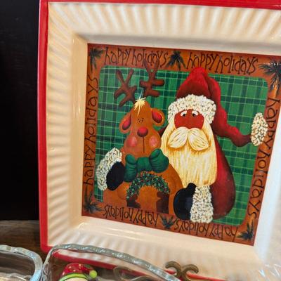 Huge Lot of Christmas Decor and Glass Bowls