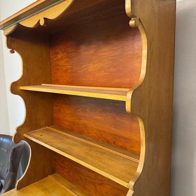 Three Drawer Antique Buffet Hutch