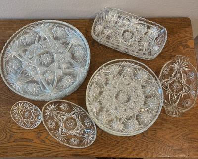 Cut Glass Set - 14 pieces
