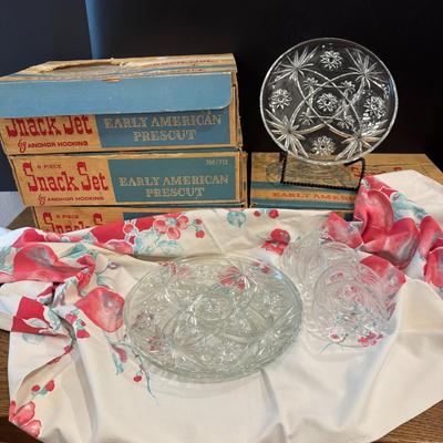 Vintage Anchor Hocking Snack Sets!