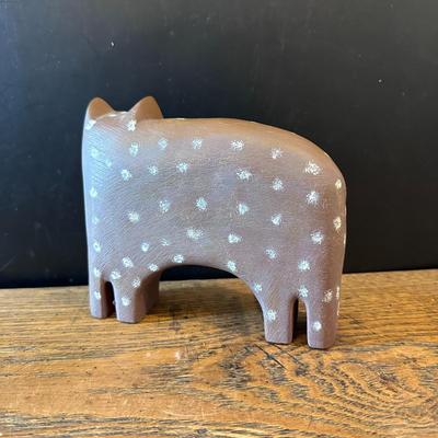 Laurel Burch Zig-Zag Brown Resin Cat