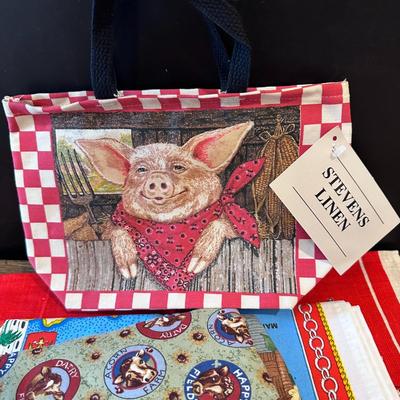 Cloth goodies - tea towel, cloth map, and more