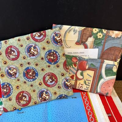 Cloth goodies - tea towel, cloth map, and more