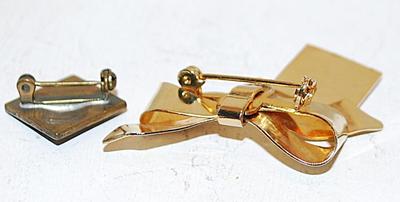 Set of 2 "BSA Cub Scouts" Collectible PINS; One with Gold Tone Ribbon