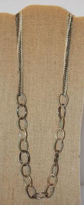 Long Necklace with Both Small & Large Chain Links 30" L