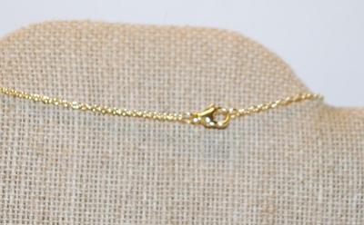 Gold Tone Oval Cross PENDANT (¾" x ½") on a Gold Tone Necklace Chain 17" L