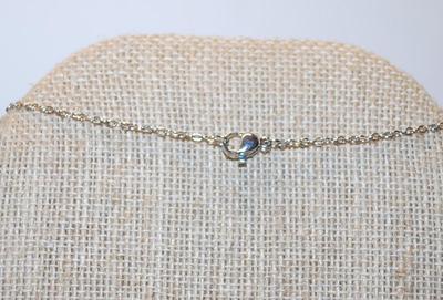 14 Pear Shaped Clear Stones Swag PENDANT (1 ½" x ½") on a Silver Tone Necklace Chain 17" L
