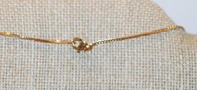 Iridescent Yellow/Blue Butterfly PENDANT (¾" x ¾") on a Gold Tone Necklace Chain 18" L