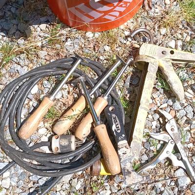 LOT 1: Garage Finds- Bucket Tool Bag and Contica Tool Box with Tools