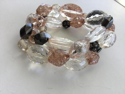 Beautiful three layer stretchy fashion bracelet